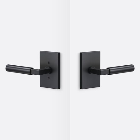Sure-Loc Hardware Sure-Loc Hardware Levanto Passage Rosette, Flat Black, Smooth Grip in Flat Black LV101 FBL GRIP-SM FBL